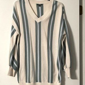 Wild Fable stripes sweater in cream ,green, blue.